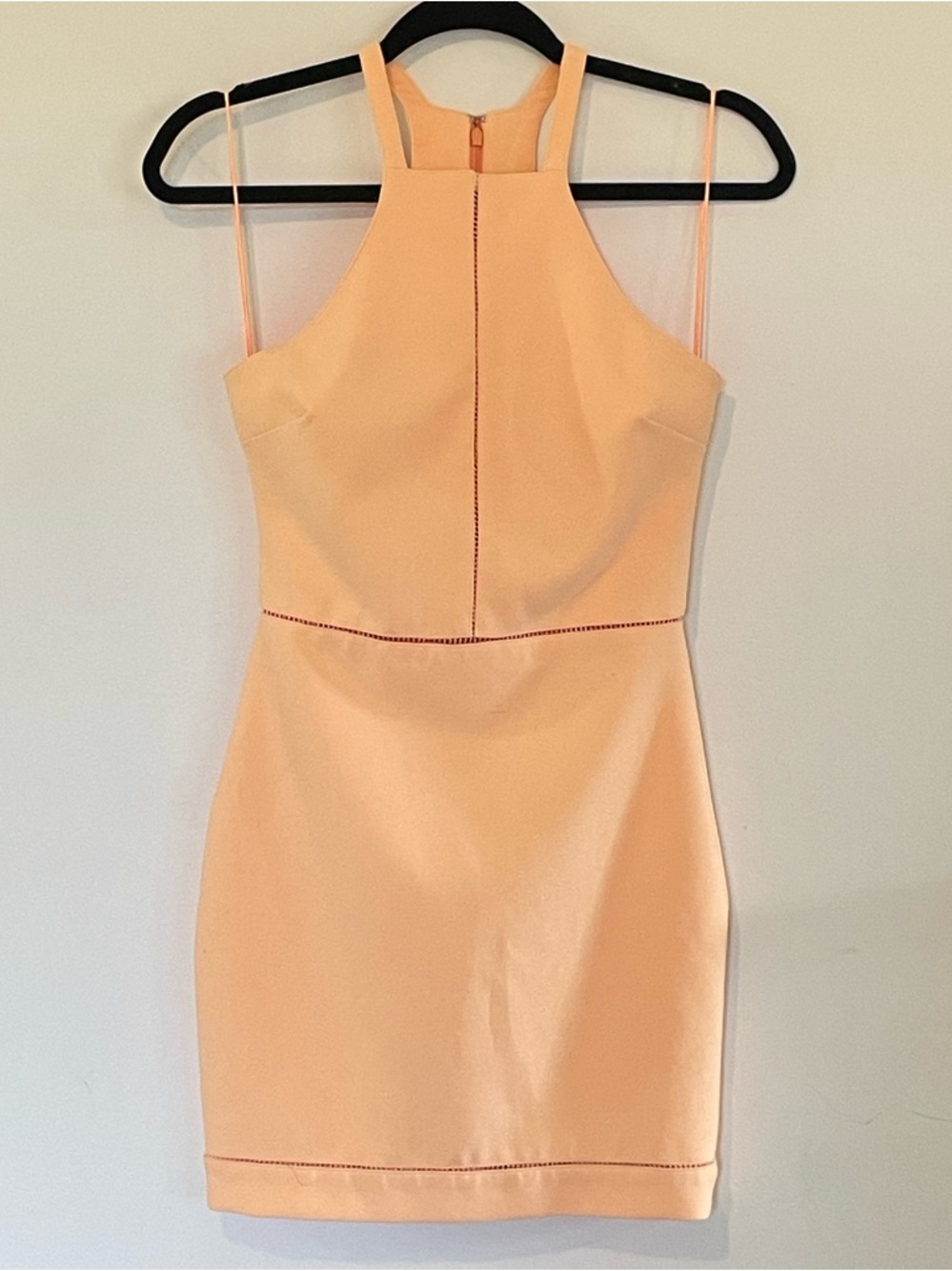 Elizabeth and James Peach Halter Mini Dress